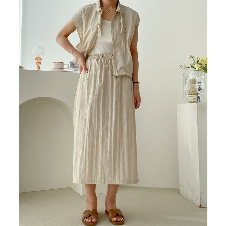 セットアップ ドロストベスト ロングスカート | COCOMOMO | 詳細画像7 