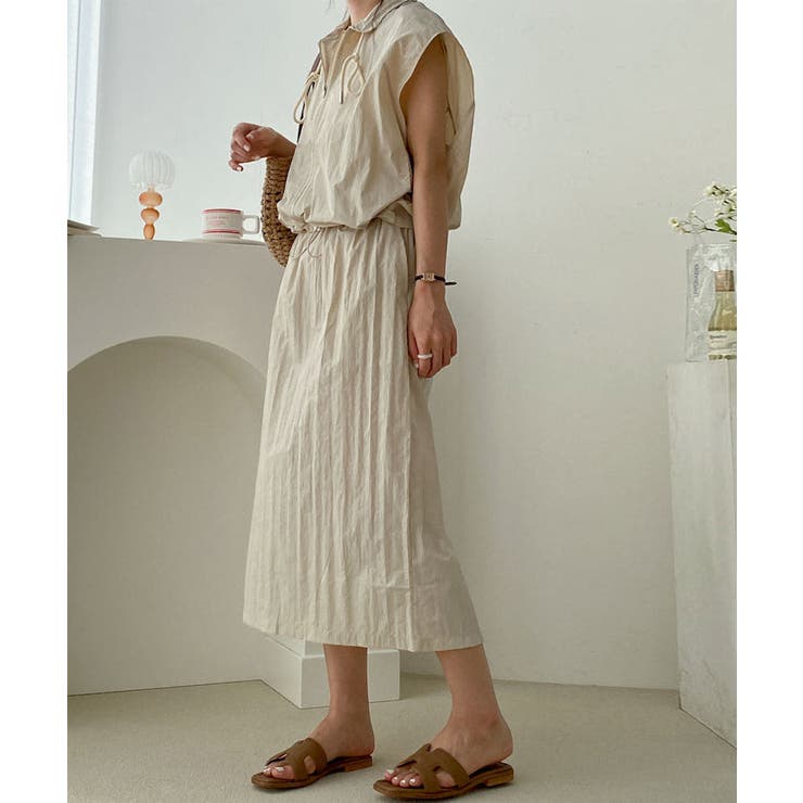 セットアップ ドロストベスト ロングスカート | COCOMOMO | 詳細画像8 