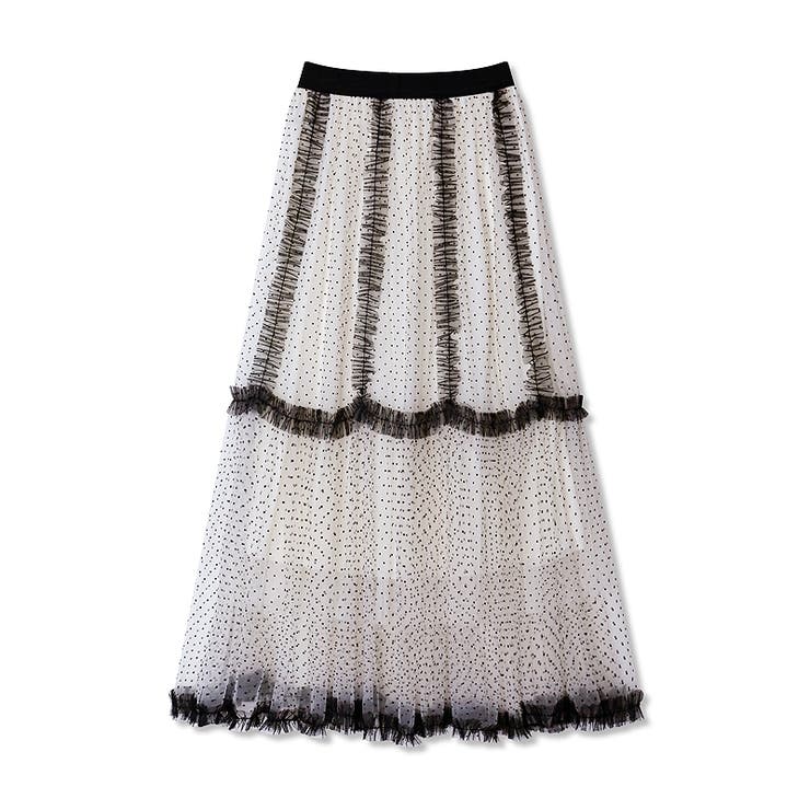 コエルドットチュールスカートヨンア LOULOU WILLOUGHBY】ドットチュールスカート|allureville