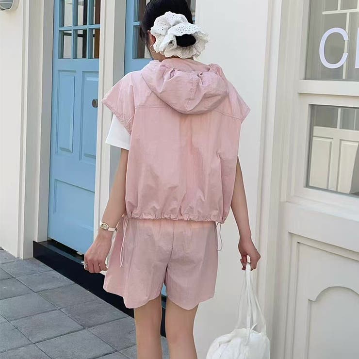 パーカーベストショートパンツセット セットアップ 韓国ファッション | COCOMOMO | 詳細画像4 