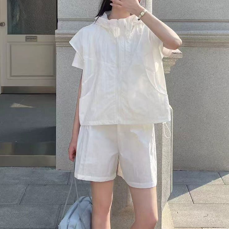 パーカーベストショートパンツセット セットアップ 韓国ファッション | COCOMOMO | 詳細画像6 