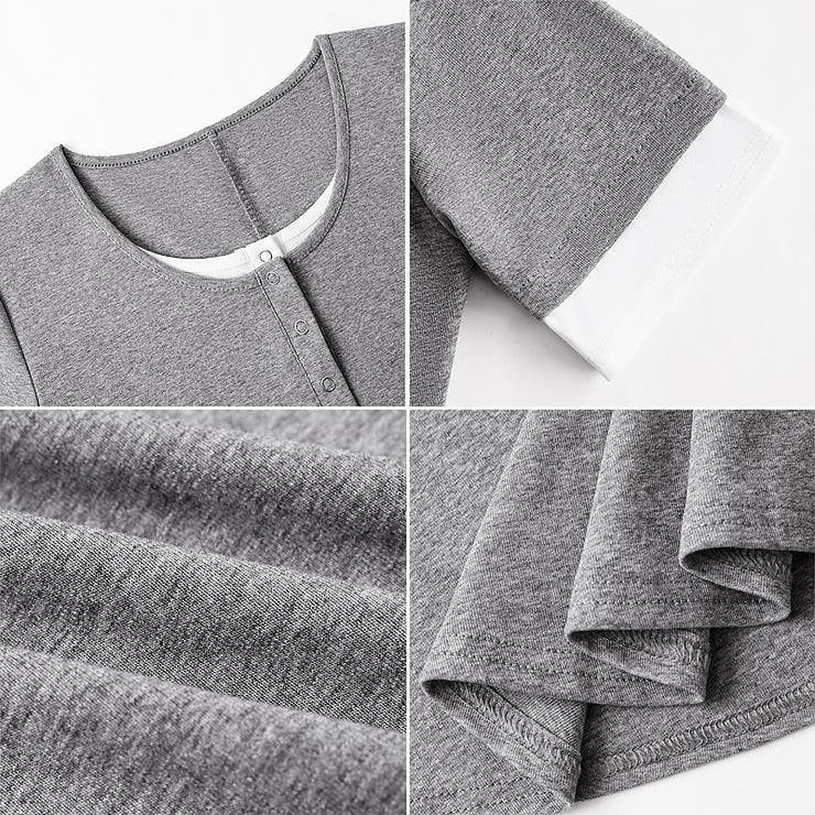 重ね着風ワンピース ワンピース カジュアルワンピース | COCOMOMO | 詳細画像13 