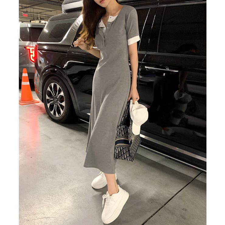 重ね着風ワンピース ワンピース カジュアルワンピース | COCOMOMO | 詳細画像5 