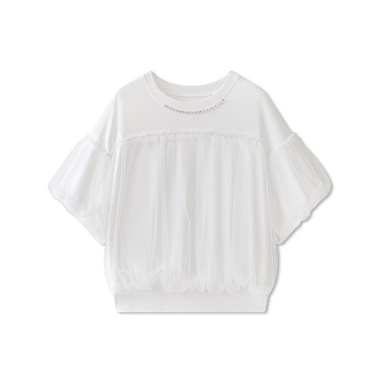 【チュールドッキング】 パール付き チュールトップス | COCOMOMO | 詳細画像19 