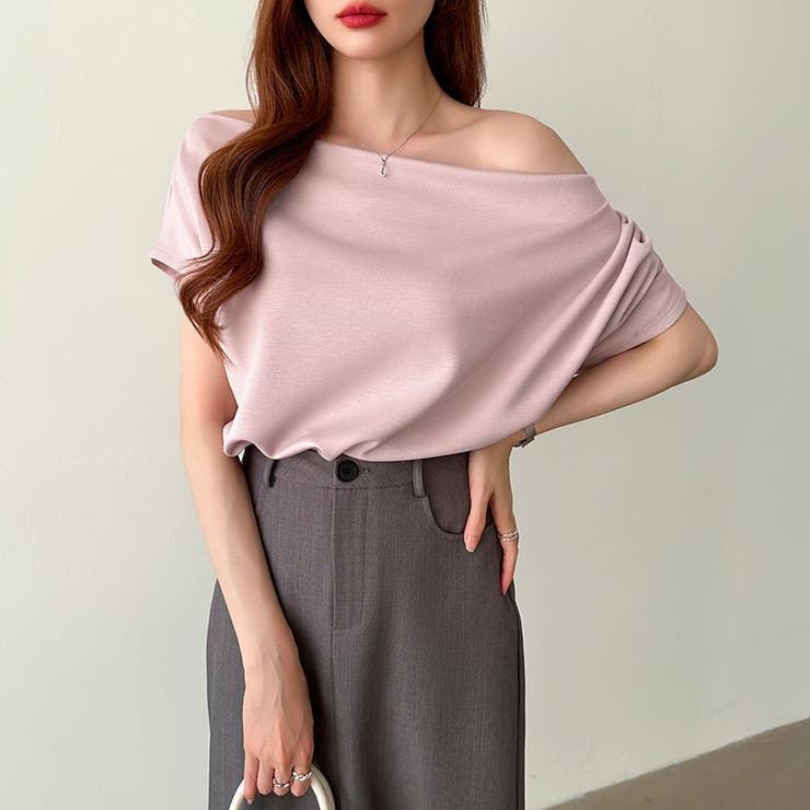 オフショル 半袖カットソー ボートネック | COCOMOMO | 詳細画像15 