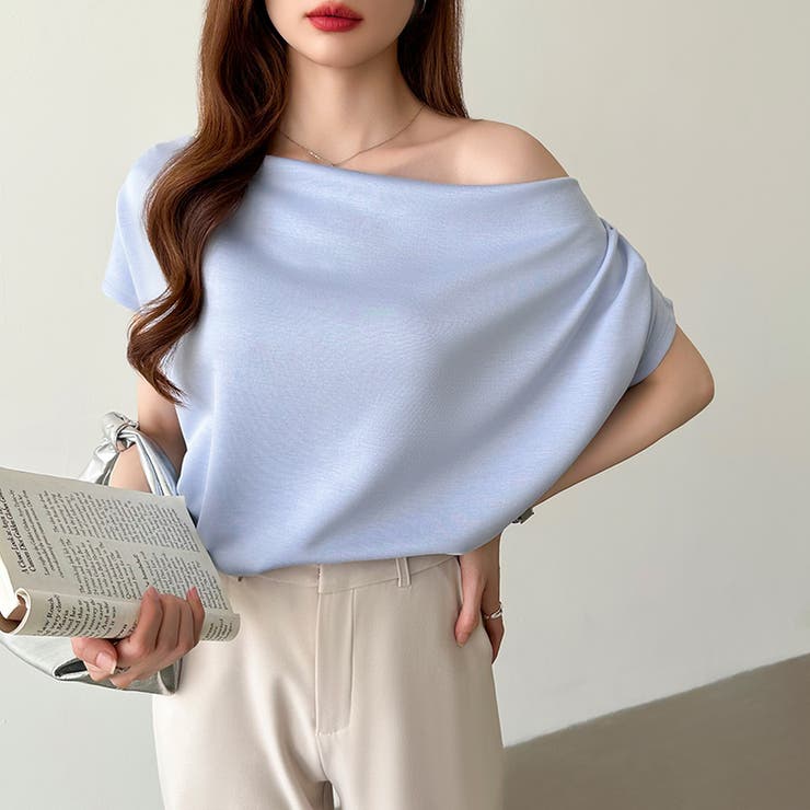 オフショル 半袖カットソー ボートネック | COCOMOMO | 詳細画像25 