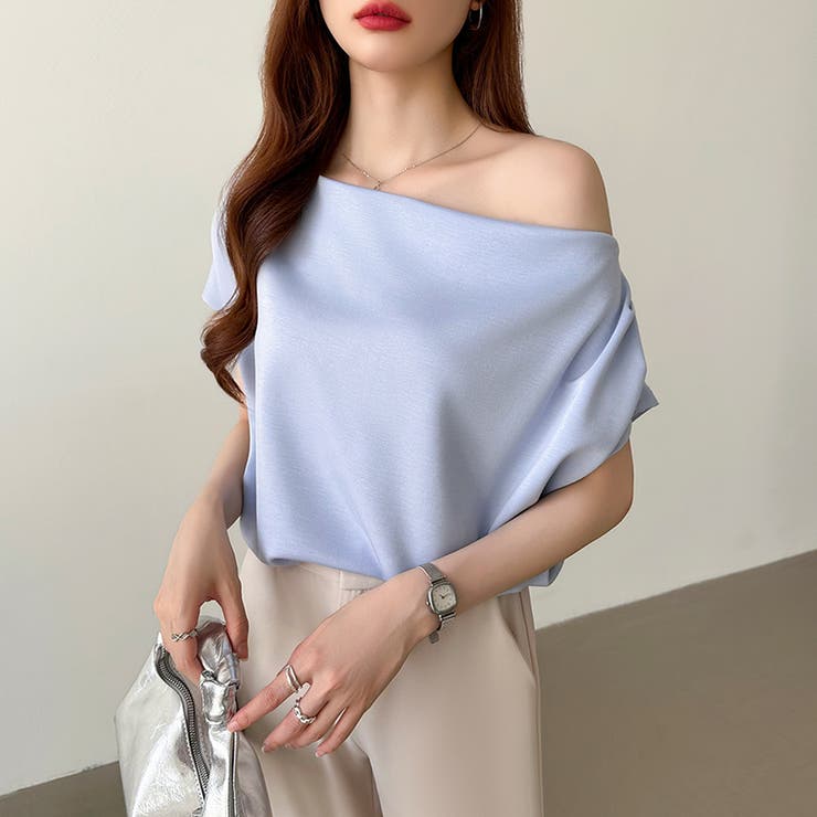 オフショル 半袖カットソー ボートネック | COCOMOMO | 詳細画像26 