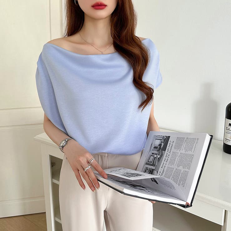 オフショル 半袖カットソー ボートネック | COCOMOMO | 詳細画像30 