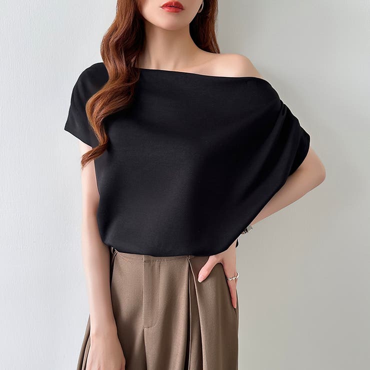 オフショル 半袖カットソー ボートネック | COCOMOMO | 詳細画像32 