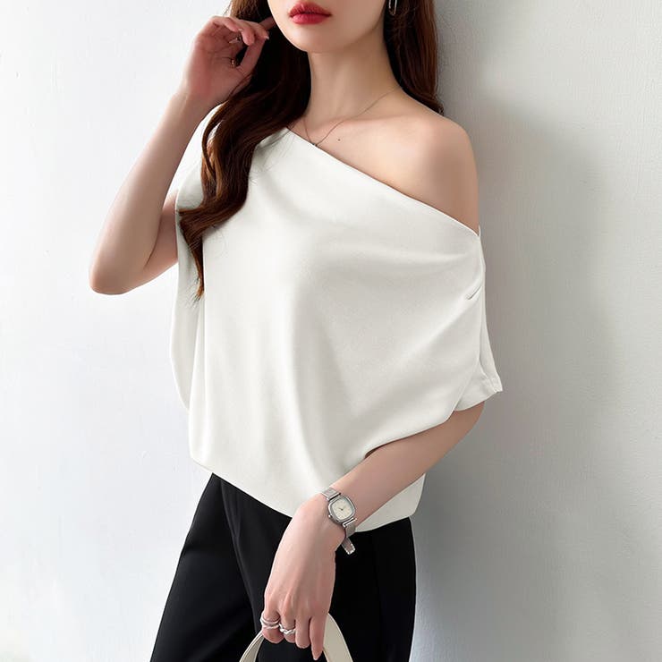 オフショル 半袖カットソー ボートネック | COCOMOMO | 詳細画像23 