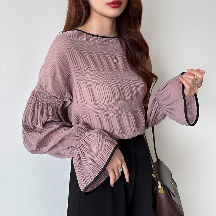 シアーブラウス キャンディスリーブ シャーリングブラウス | COCOMOMO | 詳細画像15 