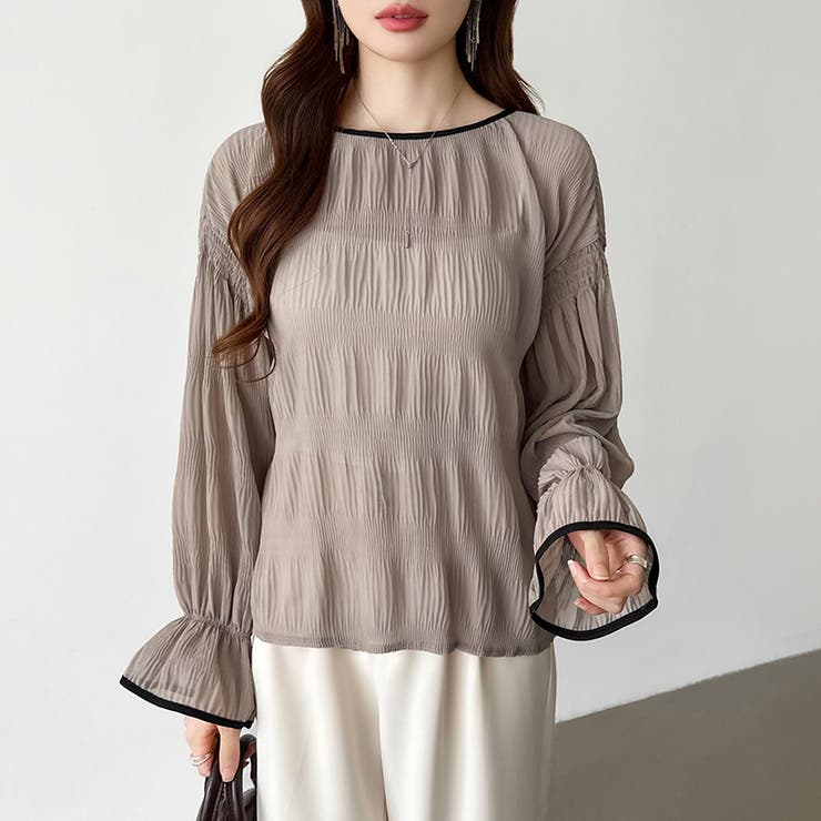 シアーブラウス キャンディスリーブ シャーリングブラウス | COCOMOMO | 詳細画像26 