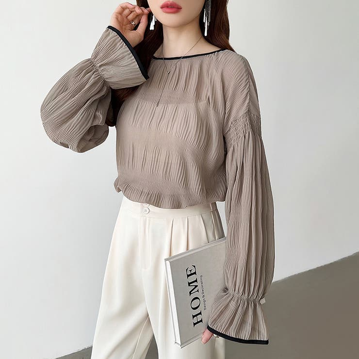 シアーブラウス キャンディスリーブ シャーリングブラウス | COCOMOMO | 詳細画像27 