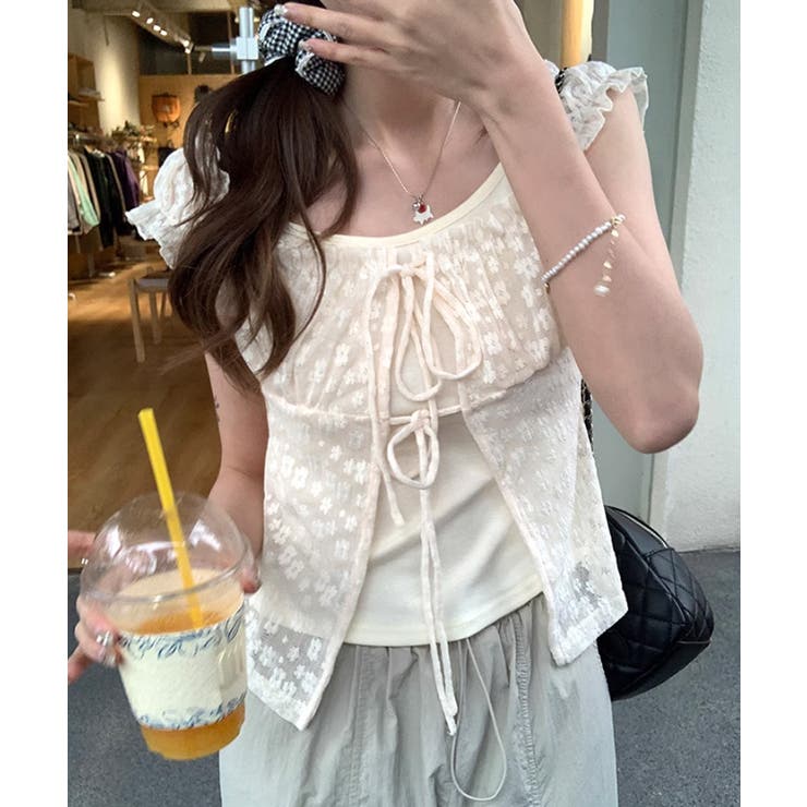 2点セット フロントリボントップス キャミソール | COCOMOMO | 詳細画像10 