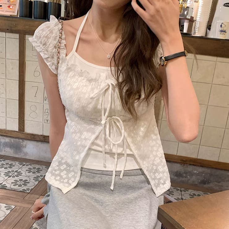 2点セット フロントリボントップス キャミソール | COCOMOMO | 詳細画像3 