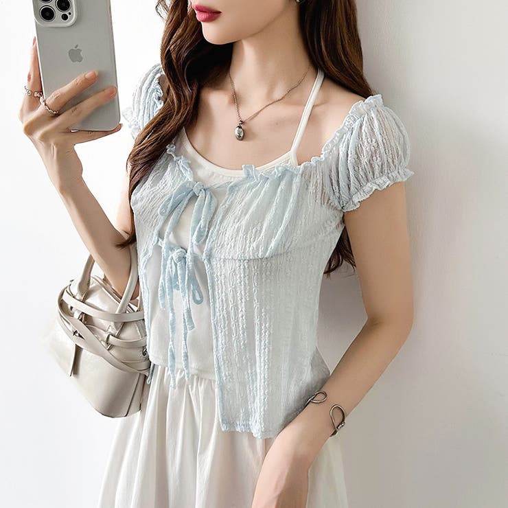 2点セット フロントリボントップス キャミソール | COCOMOMO | 詳細画像23 