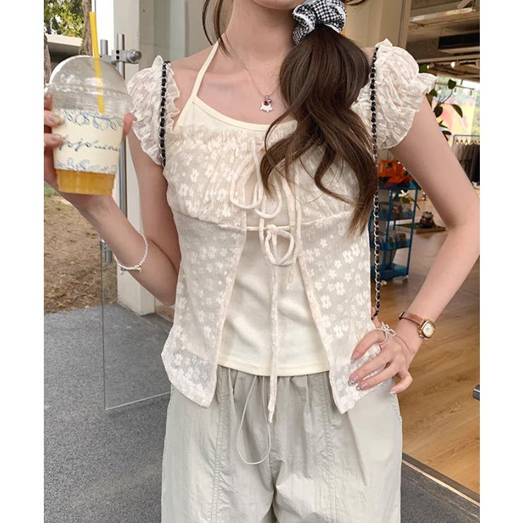 2点セット フロントリボントップス キャミソール | COCOMOMO | 詳細画像9 