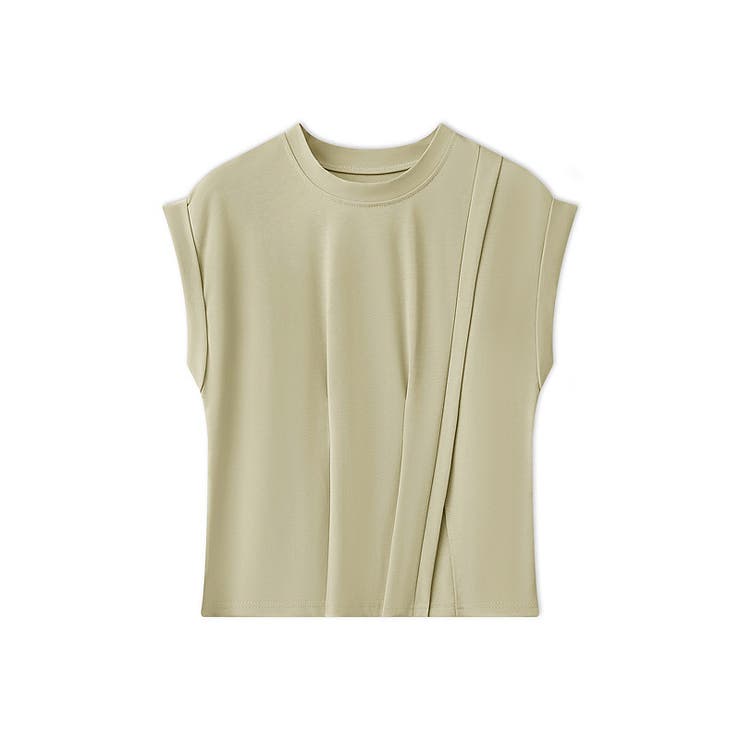 サイドスリット アシメTシャツ フレンチスリーブ | COCOMOMO | 詳細画像24 