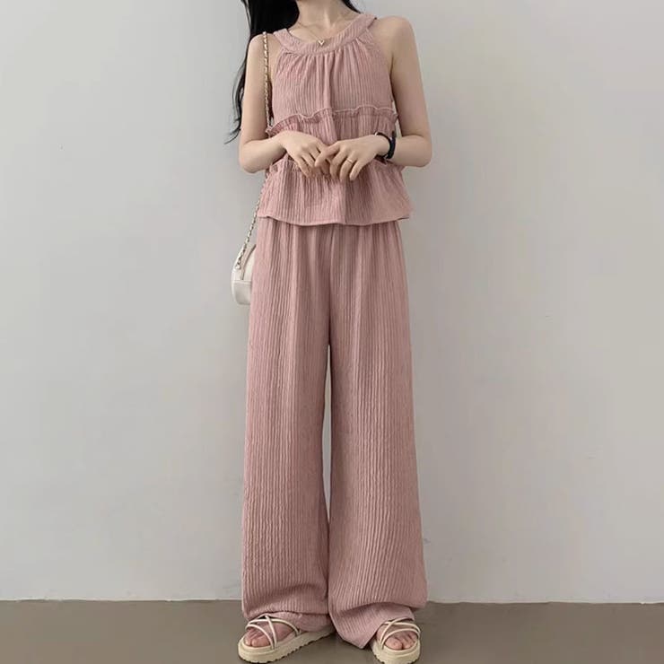 アメスリトップス＋ワイドパンツ セットアップ夏 セットアップ | COCOMOMO | 詳細画像16 