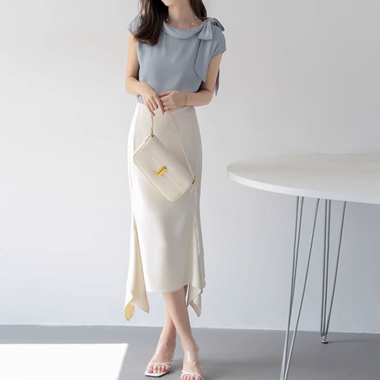 ショルダーリボンブラウス ブラウス オフィス | COCOMOMO | 詳細画像12 