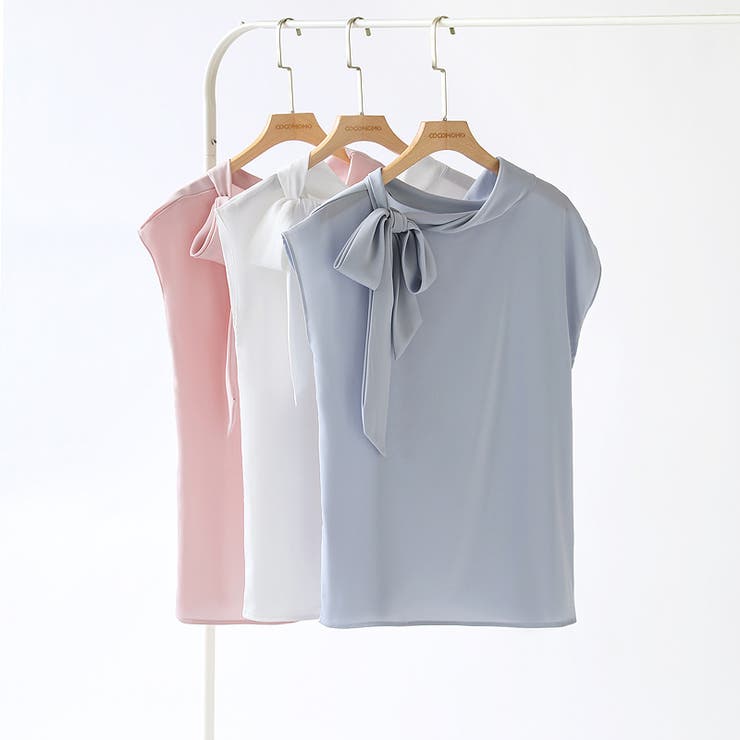 ショルダーリボンブラウス ブラウス オフィス | COCOMOMO | 詳細画像16 