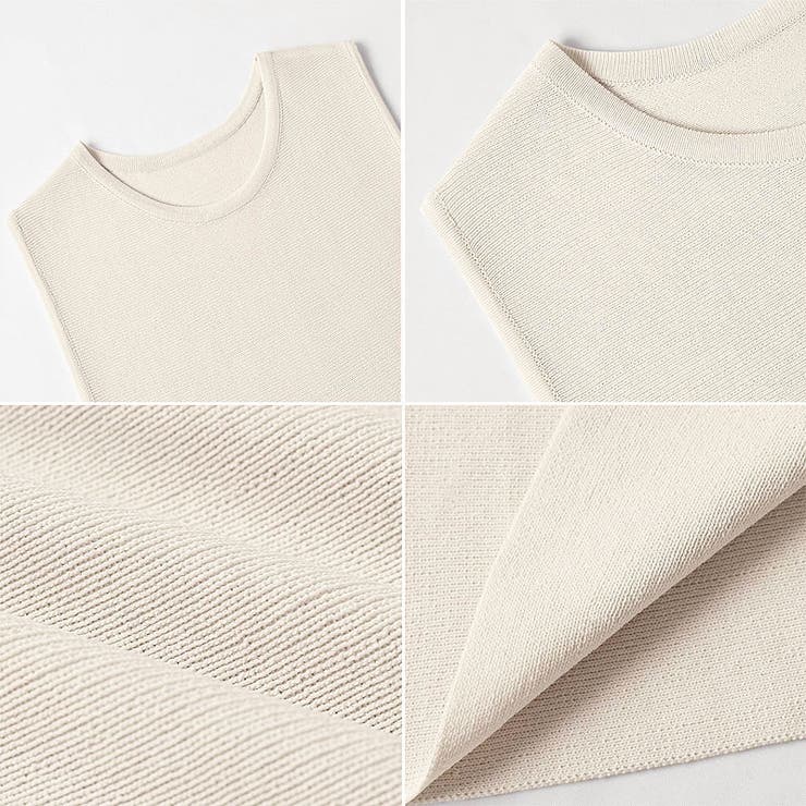 ペプラムトップス ノースリーブ くびれニット | COCOMOMO | 詳細画像35 