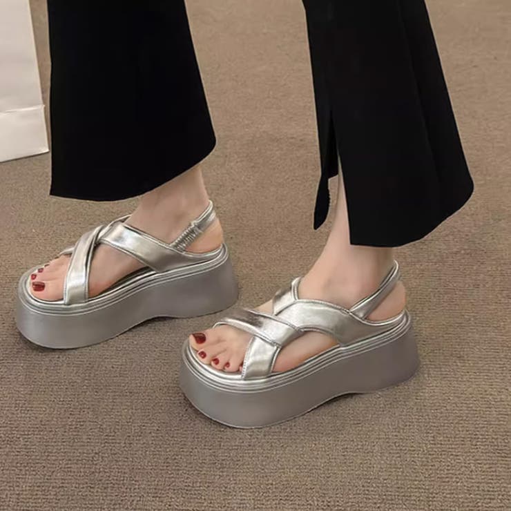 厚底サンダル クロスベルトサンダル サンダル | COCOMOMO | 詳細画像10 