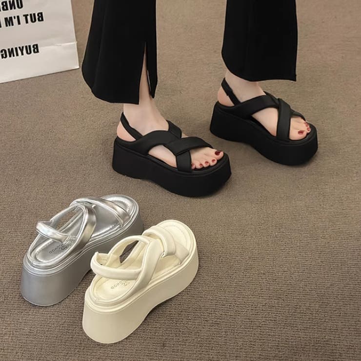 厚底サンダル クロスベルトサンダル サンダル | COCOMOMO | 詳細画像16 