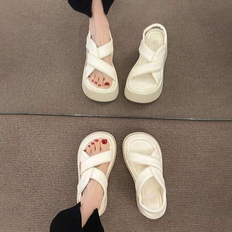 厚底サンダル クロスベルトサンダル サンダル | COCOMOMO | 詳細画像6 