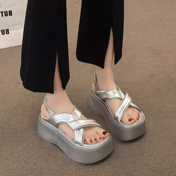 厚底サンダル クロスベルトサンダル サンダル | COCOMOMO | 詳細画像8 