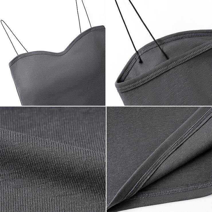 カップ付きキャミソール クロップド丈キャミソール ブラトップ | COCOMOMO | 詳細画像17 