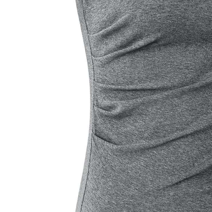 【美シルエット】 ウエストギャザーワンピース Tシャツワンピース | COCOMOMO | 詳細画像49 