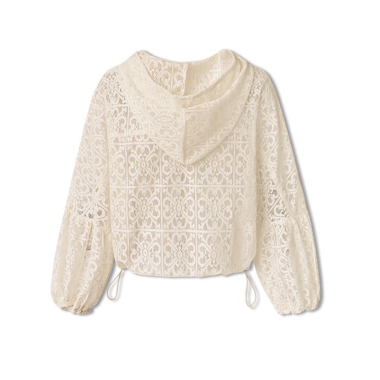 パネルレースシアーブルゾン レースパーカー ショート丈 | COCOMOMO | 詳細画像27 