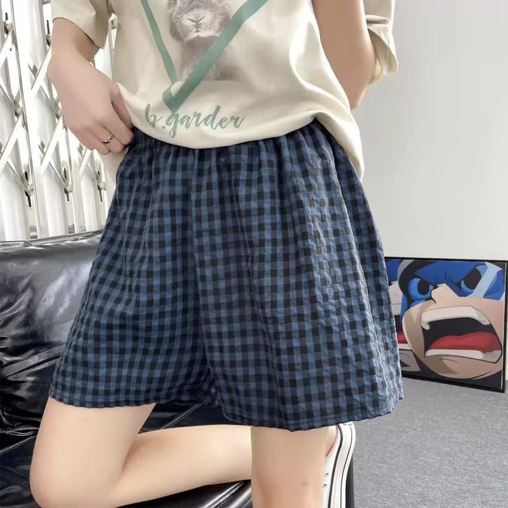 ギンガムチェックパンツ ショートパンツ ルームウェア | COCOMOMO | 詳細画像30 