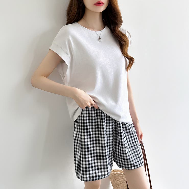 ギンガムチェックパンツ ショートパンツ ルームウェア | COCOMOMO | 詳細画像6 