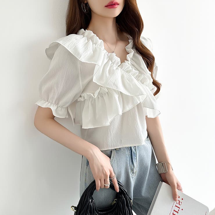 フリルブラウス オフショルダー 夏トップス | COCOMOMO | 詳細画像11 