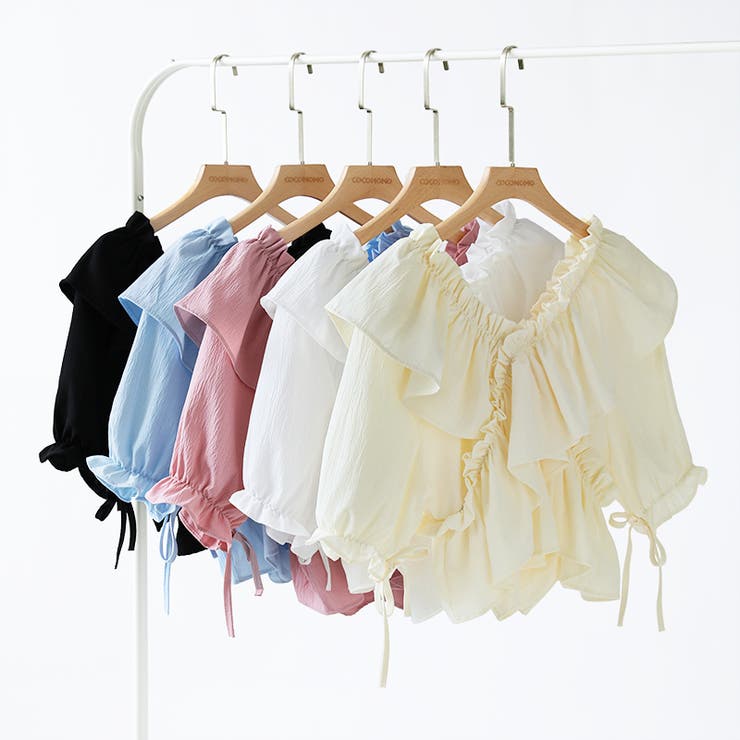 フリルブラウス オフショルダー 夏トップス | COCOMOMO | 詳細画像33 