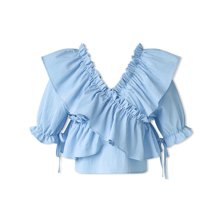 フリルブラウス オフショルダー 夏トップス | COCOMOMO | 詳細画像37 