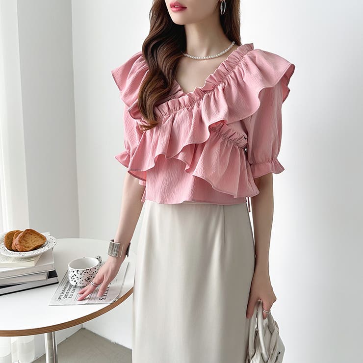 フリルブラウス オフショルダー 夏トップス | COCOMOMO | 詳細画像8 