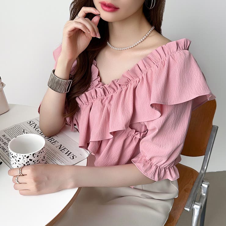 フリルブラウス オフショルダー 夏トップス | COCOMOMO | 詳細画像9 