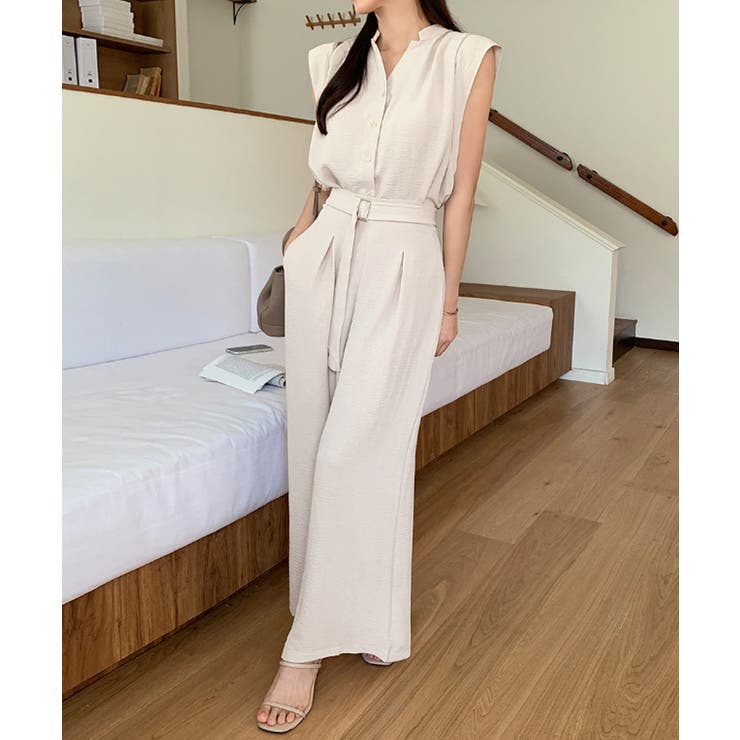 セットアップ夏 ノースリーブシャツ ワイドパンツ | COCOMOMO | 詳細画像5 