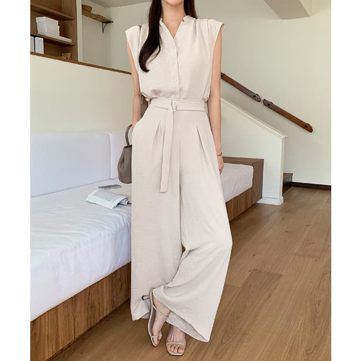 セットアップ夏 ノースリーブシャツ ワイドパンツ | COCOMOMO | 詳細画像6 