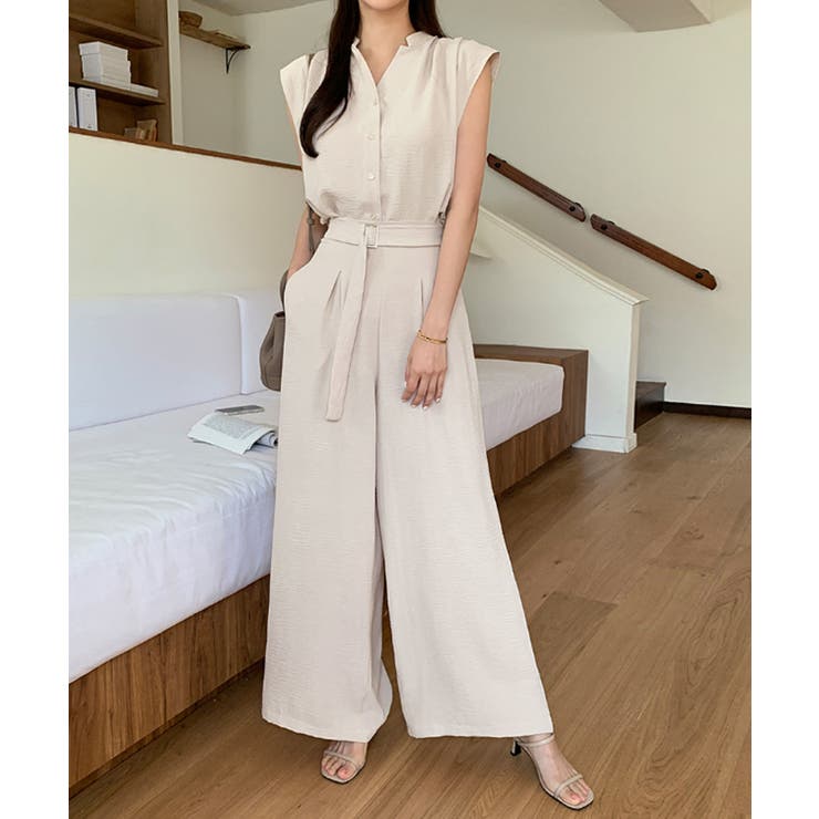 セットアップ夏 ノースリーブシャツ ワイドパンツ | COCOMOMO | 詳細画像9 