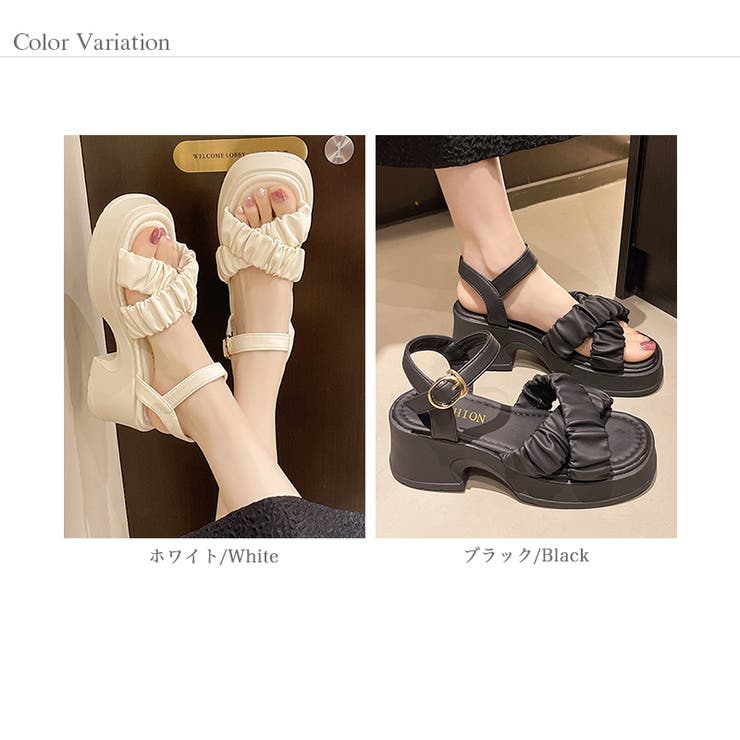 クロスベルト厚底ヒールサンダル サンダル 厚底 | COCOMOMO | 詳細画像19 