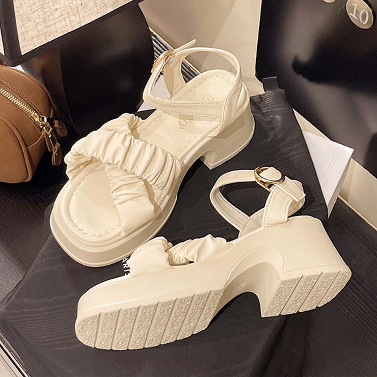 クロスベルト厚底ヒールサンダル サンダル 厚底 | COCOMOMO | 詳細画像4 