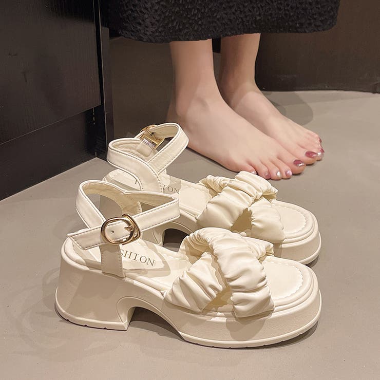 クロスベルト厚底ヒールサンダル サンダル 厚底 | COCOMOMO | 詳細画像8 