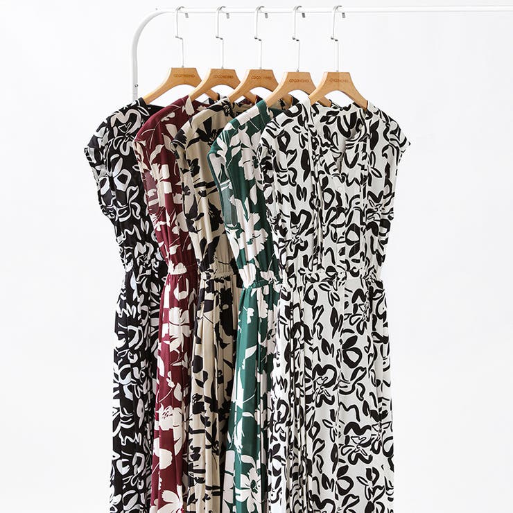 フレンチスリーブワンピース 夏ワンピース 総柄ワンピース | COCOMOMO | 詳細画像58 