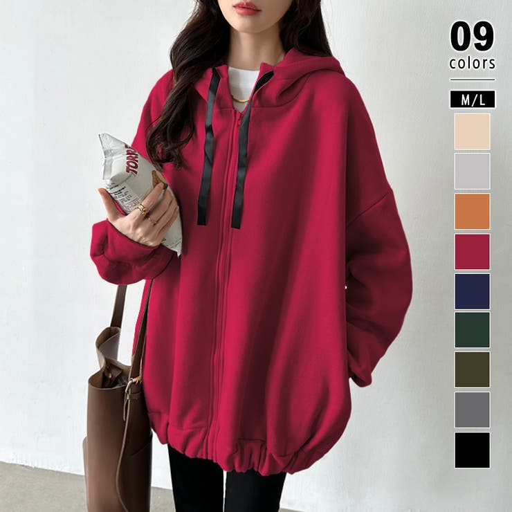 裏起毛バックロゴパーカー 裏起毛 オーバーサイズパーカー[品番