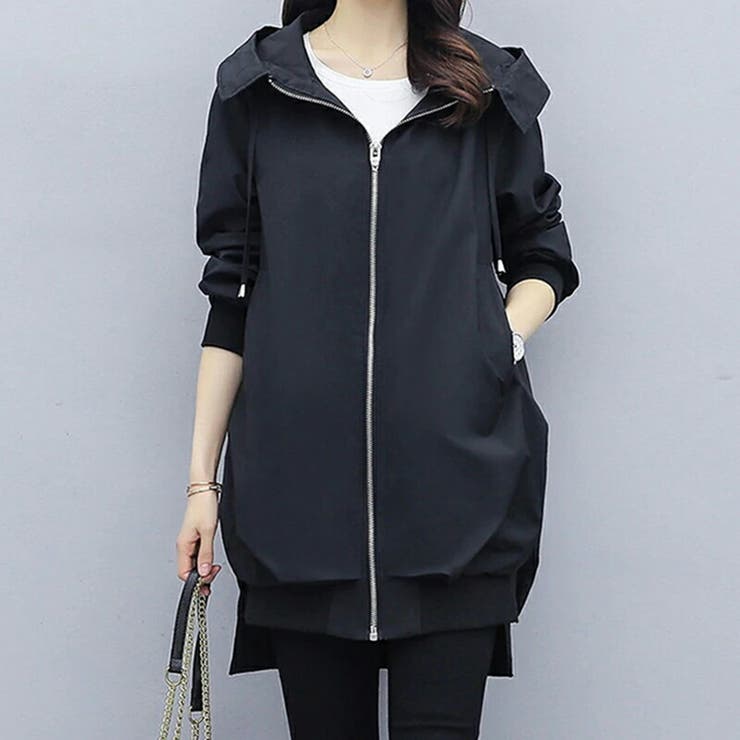 レディースパーカー ジャケット フード付きロングジャケット 品番 Cocw Cocomomo ココモモ のレディース ファッション通販 Shoplist ショップリスト