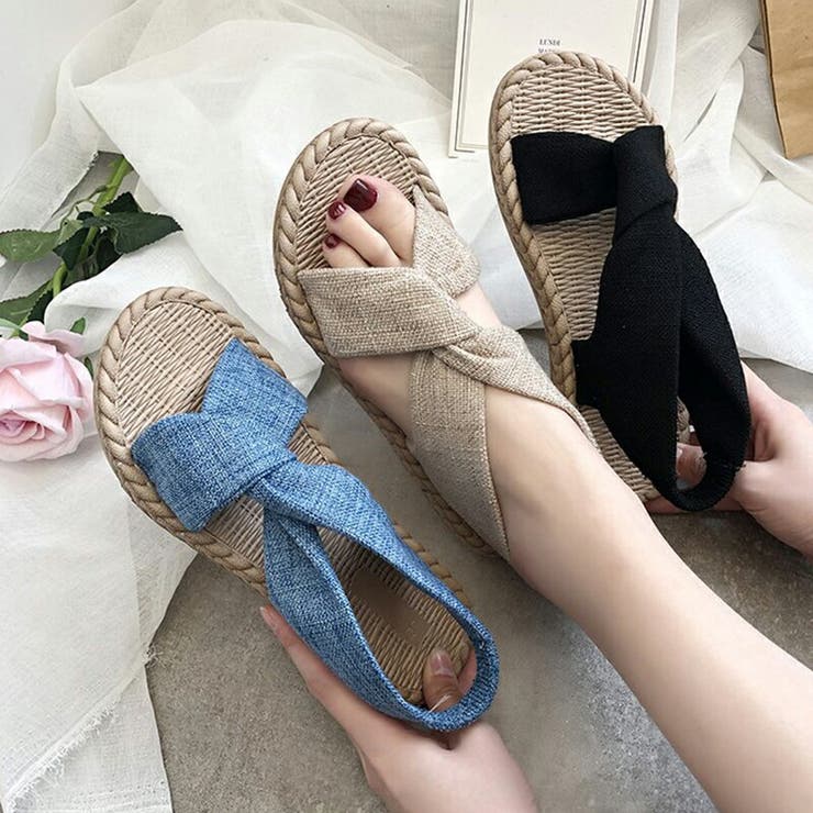 【Shiori】COCODEAL クロスサンダル ブラウン　Lサイズ Shiori様専用】COCODEAL クロスサンダル ブラウン Lサイズ